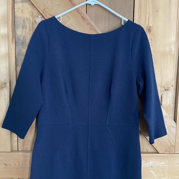 Boden Aurelia Ottoman Dress, Navy Blue, Size 12L, Minimal, Wear to work, Capsule - Picture 2 of 5